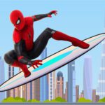 Spiderman Skateboarding